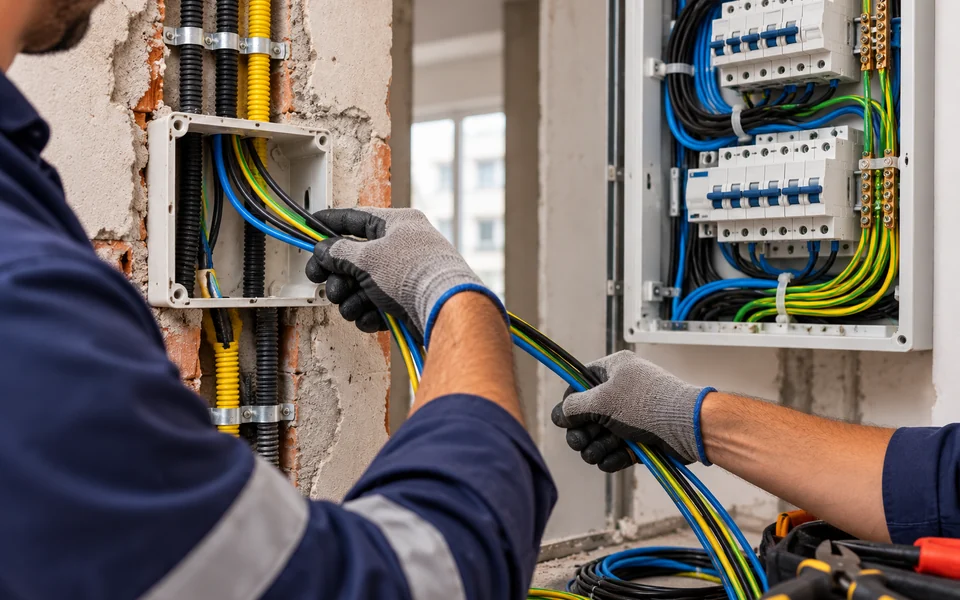 Substituição e organização de condutores em instalação elétrica